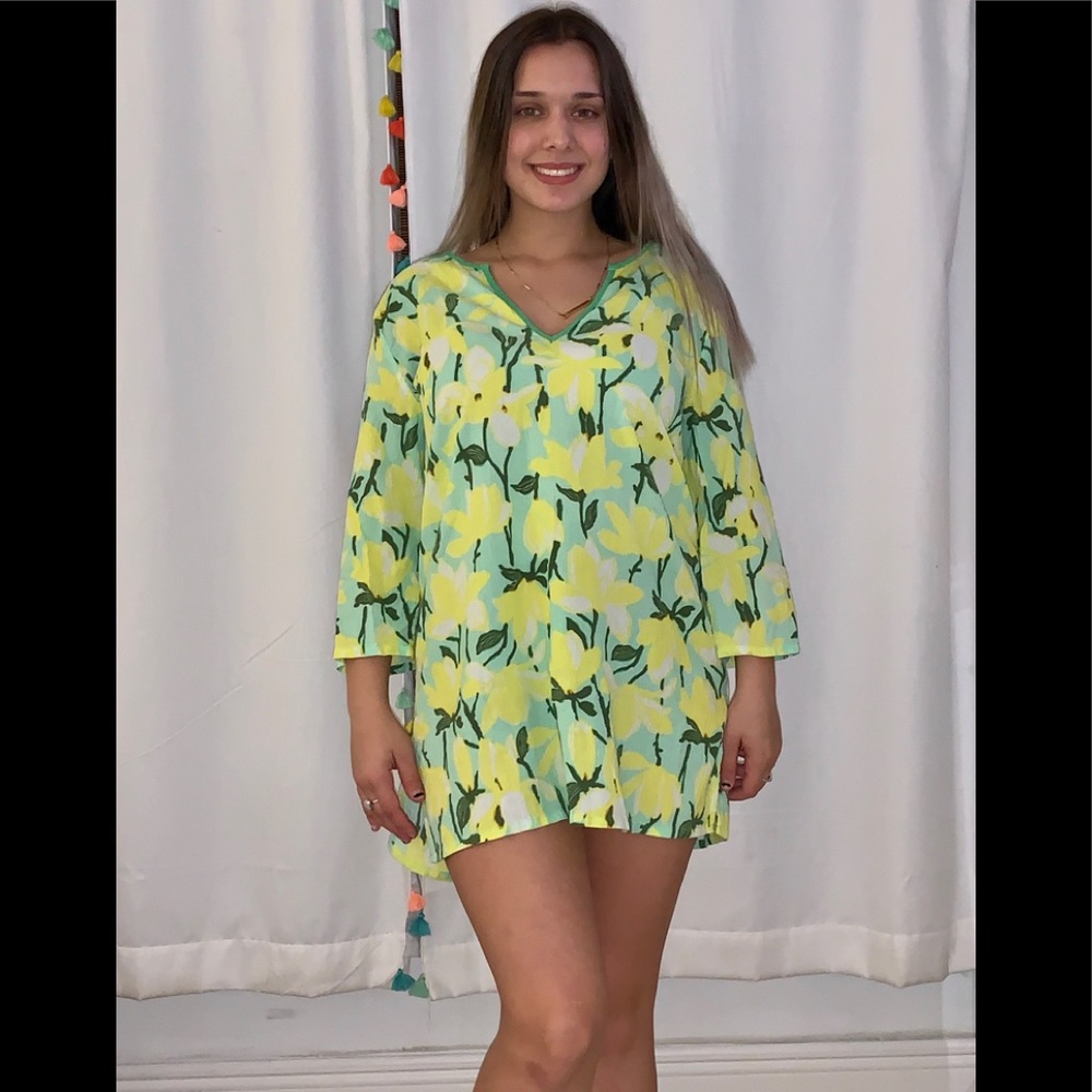 JCrew floral gauzy tunic /beach cover up